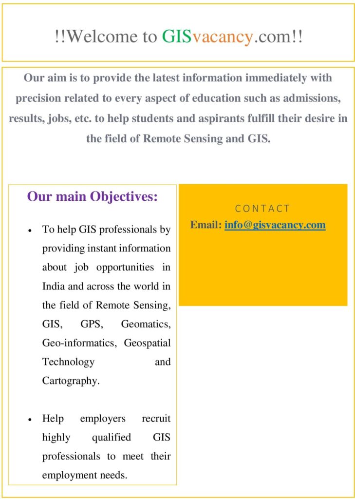 gis job vacancy